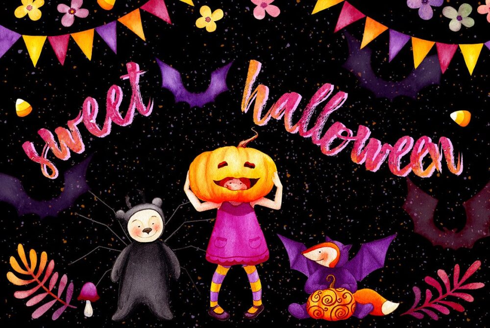 Sweet Halloween - Fall Watercolor collection set